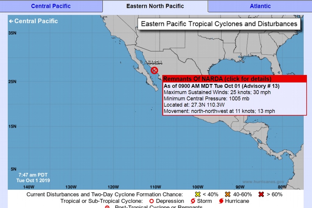 Se Degrada Tormenta Narda A Depresi N Tropical Xeu Noticias Veracruz