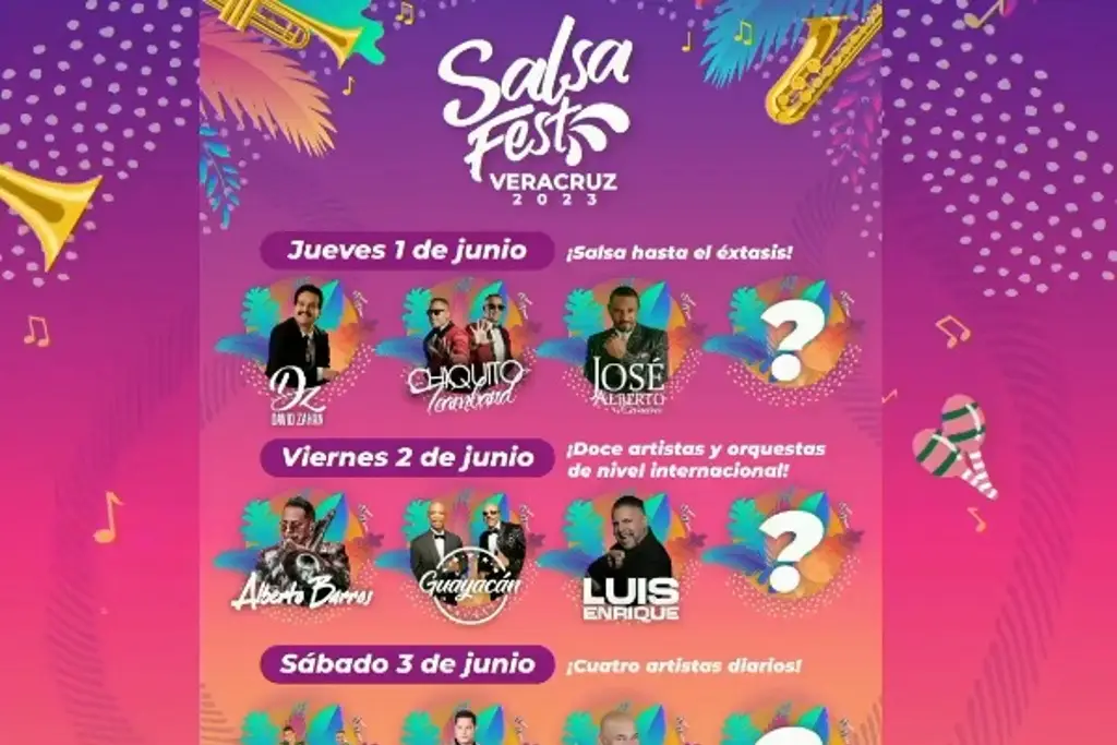 Revelan elenco para el Salsa Fest 2023 en Boca del Río xeu noticias