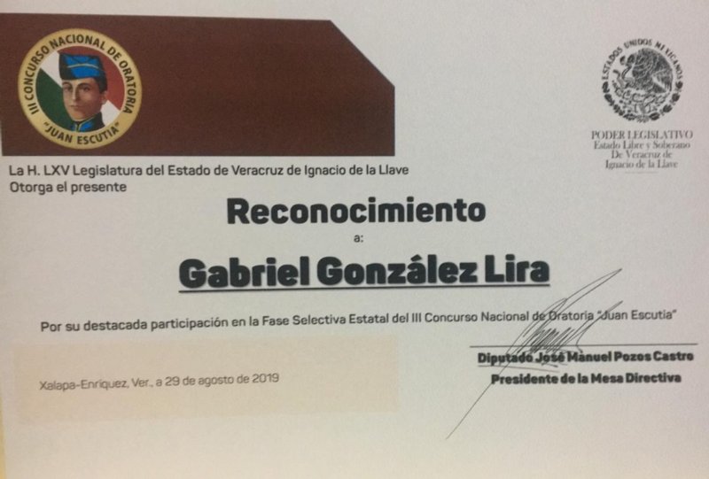 El Congreso de Veracruz solo se disculpó con joven orador a quien prometió apoyo para concurso