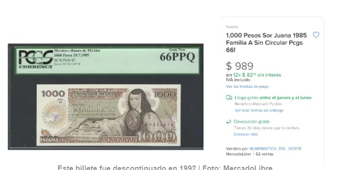 Checa en cuánto podrías vender en internet este billete de mil pesos