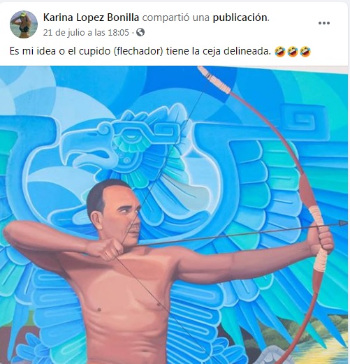 Causa polémica en redes flechador desnudo en mural de Minatitlán, Veracruz