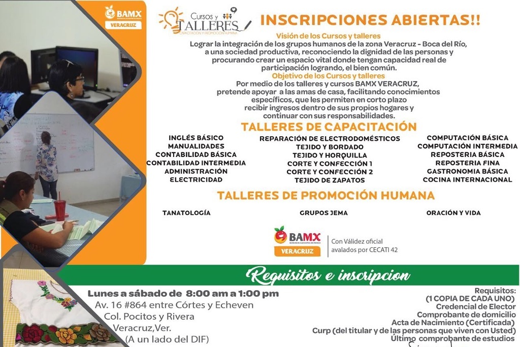 Imagen Impartirán más de 15 talleres de capacitación en Veracruz, con validez ante la SEP