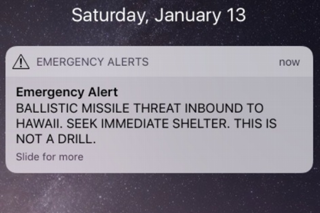 Imagen Falsa alarma de misil genera pánico en Hawai