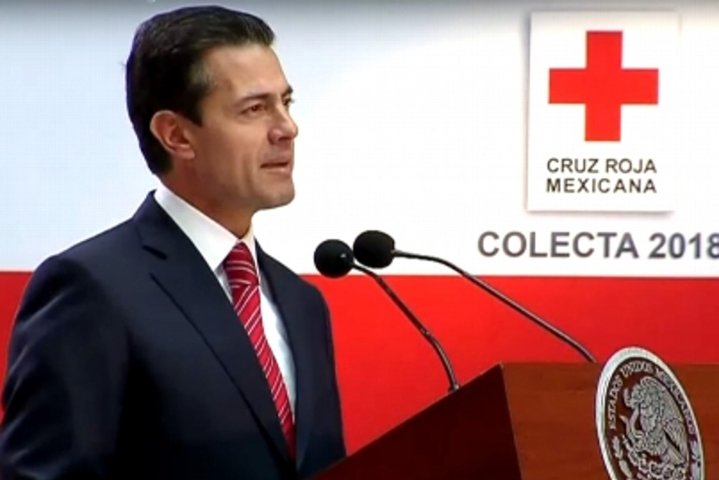 Imagen Peña Nieto reconoce labor de Cruz Roja Mexicana en emergencias recientes