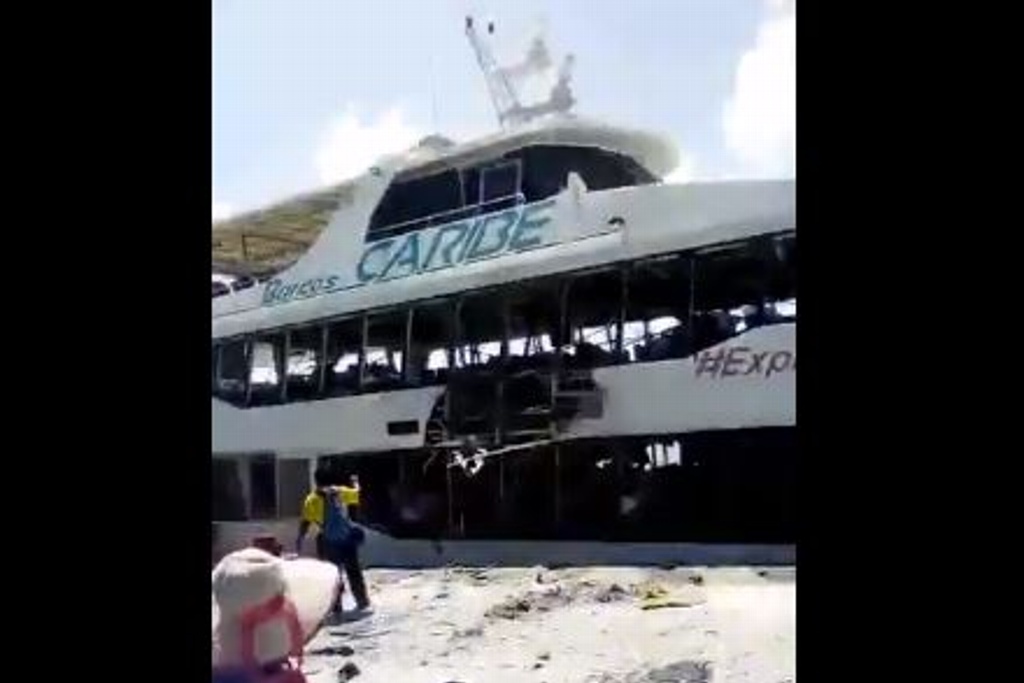 Imagen Se registra explosión en ferry ligado a Roberto Borge, en Playa del Carmen (+video)