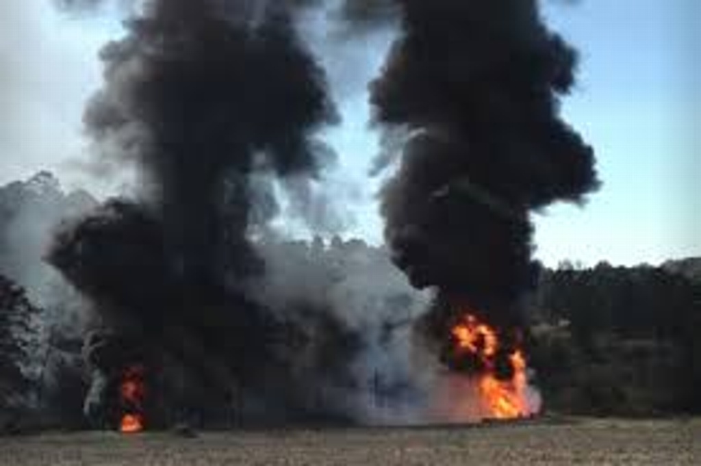 Imagen Se incendia ducto de Pemex cladestino en el Estado de México 