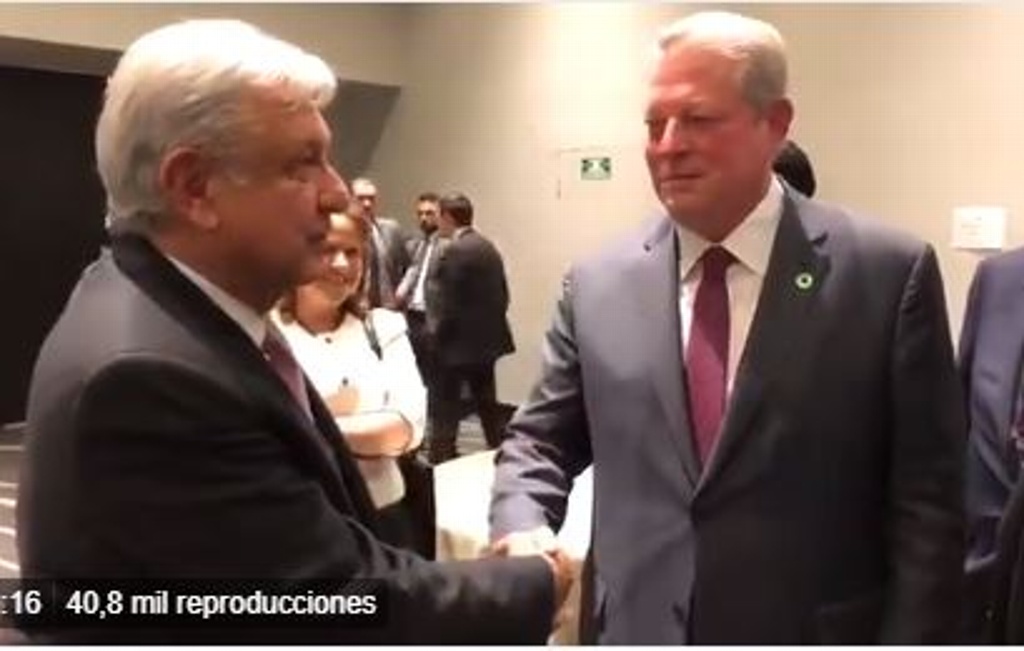 Imagen López Obrador se reúne con Al Gore, dialogan sobre energías limpias