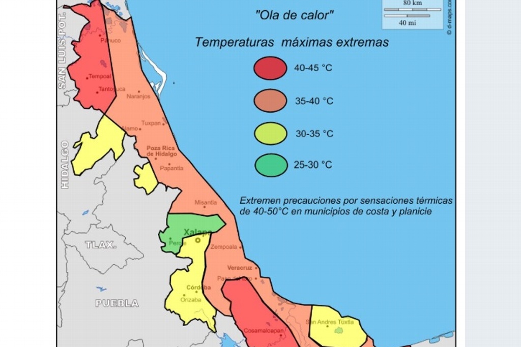 Imagen Emiten aviso especial por ola de calor; habrá temperaturas de hasta 45 grados en Veracruz