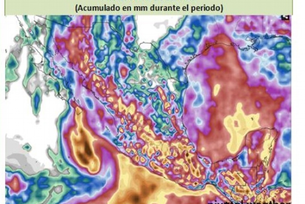 Imagen Semana lluviosa; se esperan acumulados de 50 a 100 mm del norte al sur de Veracruz: PC