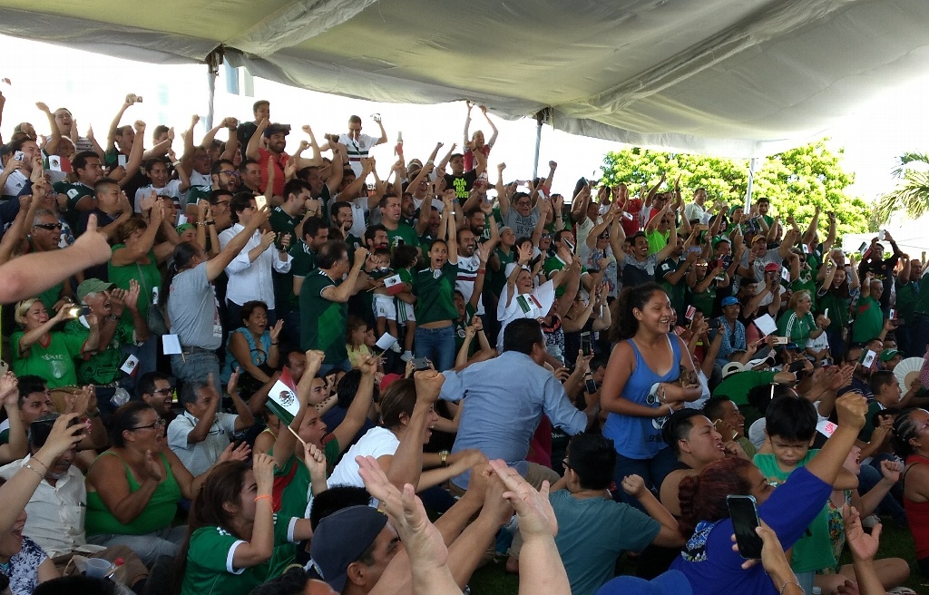 Imagen Así se vive en Veracruz el encuentro México vs Corea (+Vídeo)
