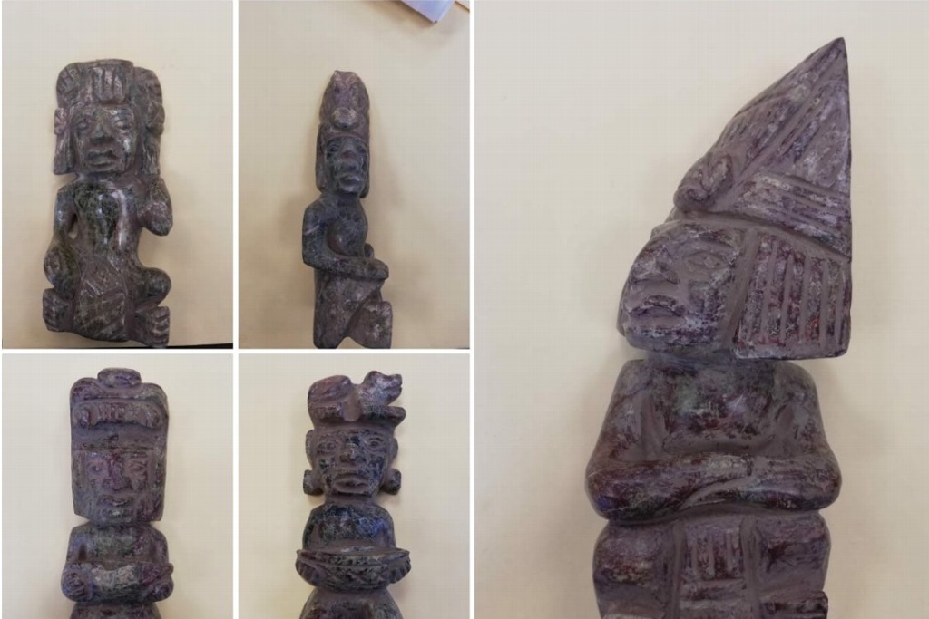 Imagen Recuperan piezas arqueológicas y detienen a tres personas en Puebla