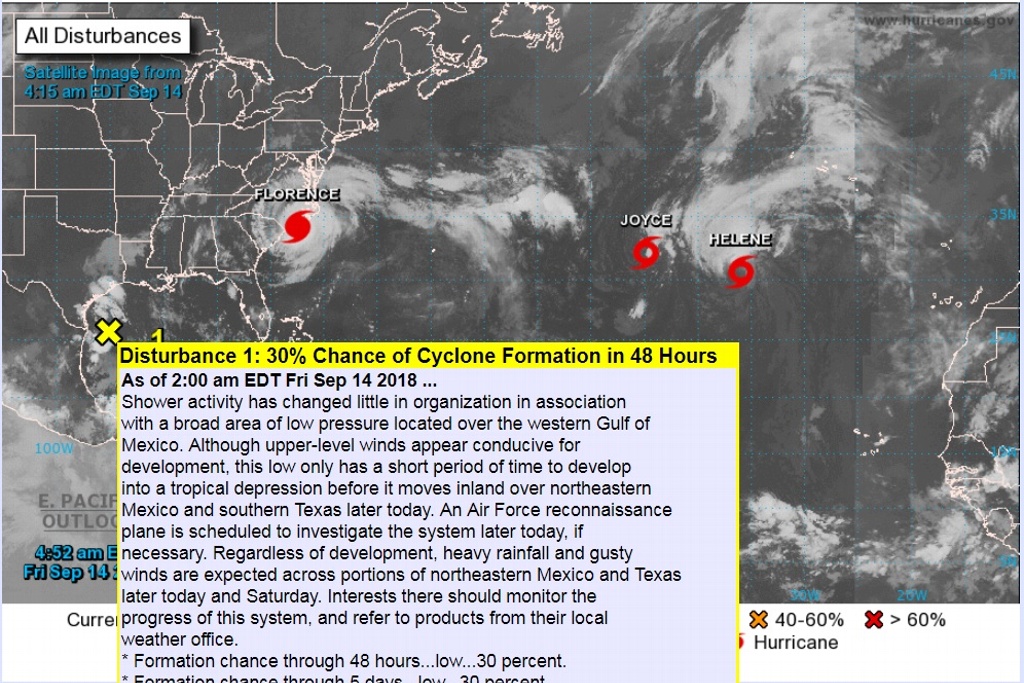 Imagen Se desplaza lento, posible ciclón en Golfo de México