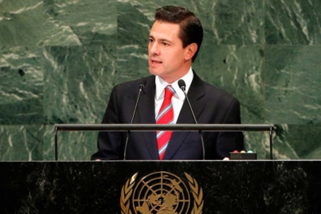 Imagen Llama Peña Nieto en la ONU atender tráfico de armas
