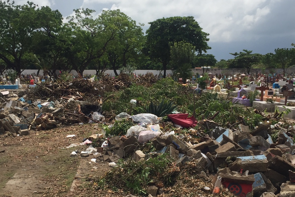 Imagen Limpian y retiran grandes cantidades de basura en panteones de Veracruz