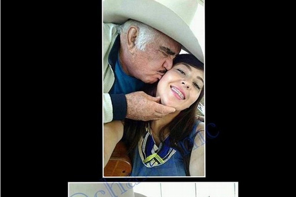 Imagen Circulan polémicas fotos de Vicente Fernández besando a una jovencita (+fotos)