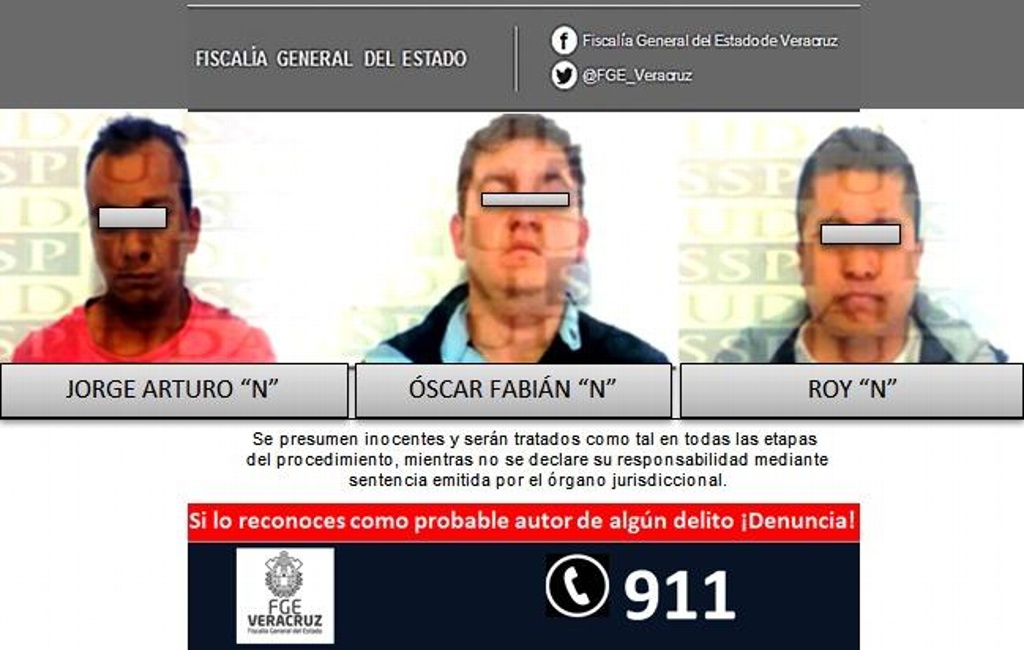 Imagen Detienen a tres presuntos extorsionadores en Xalapa, Veracruz 