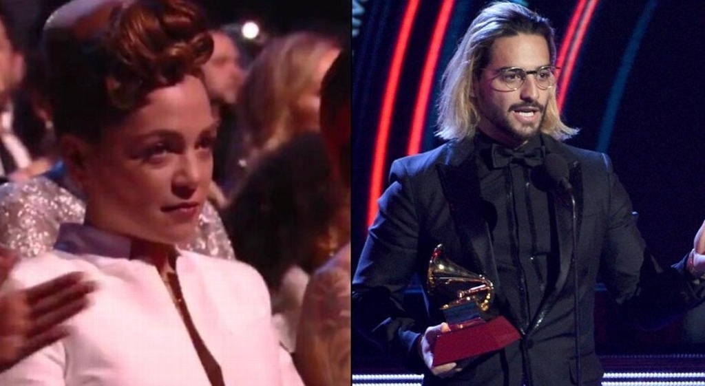 Imagen Roba cámara reacción de Natalia Lafourcade luego que Maluma ganara Grammy 