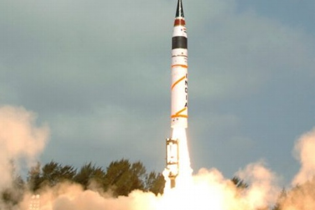 Imagen Prueba India misil de mediano alcance con capacidad nuclear