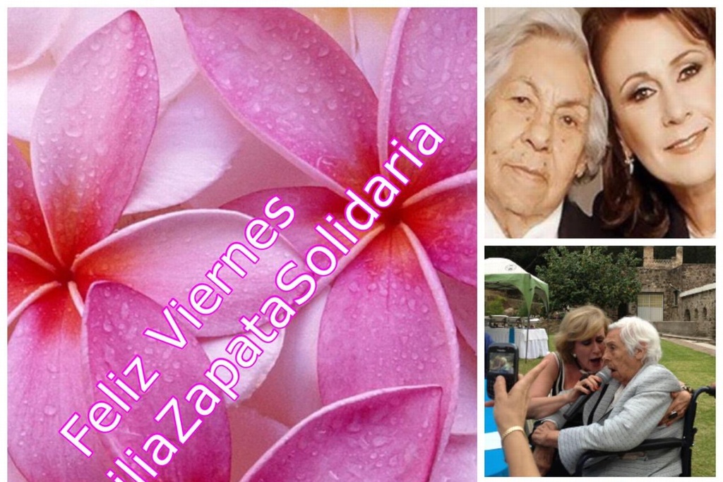 Imagen Laura Zapata celebra el cumpleaños de su abuela; Thalía 