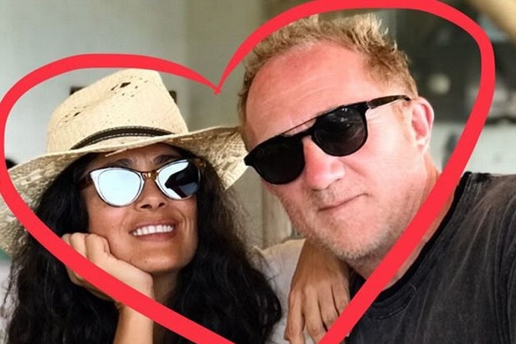 Imagen Salma Hayek celebra el Día del Amor con su esposo Francois-Henri Pinault