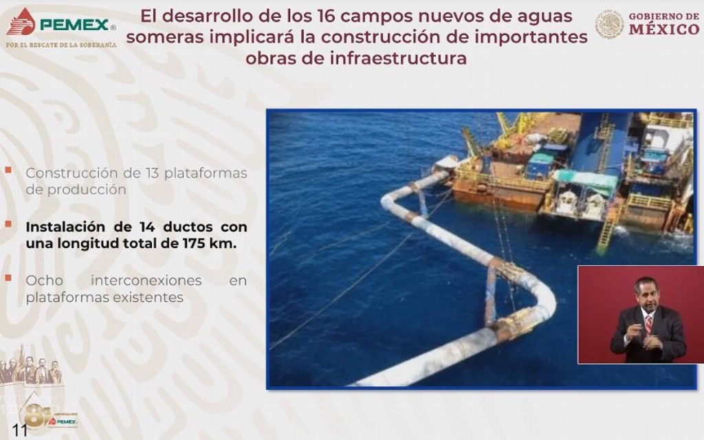 Imagen Se contempla la construcción de 13 plataformas de producción: Pemex