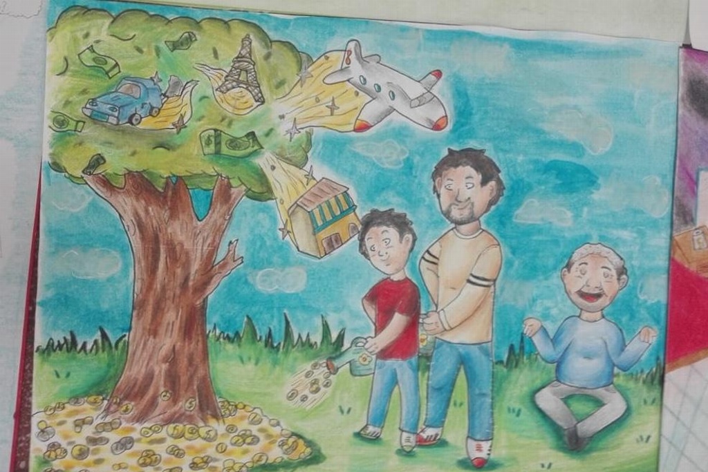 Imagen Enseñan a ahorrar a los niños con concurso de dibujo 