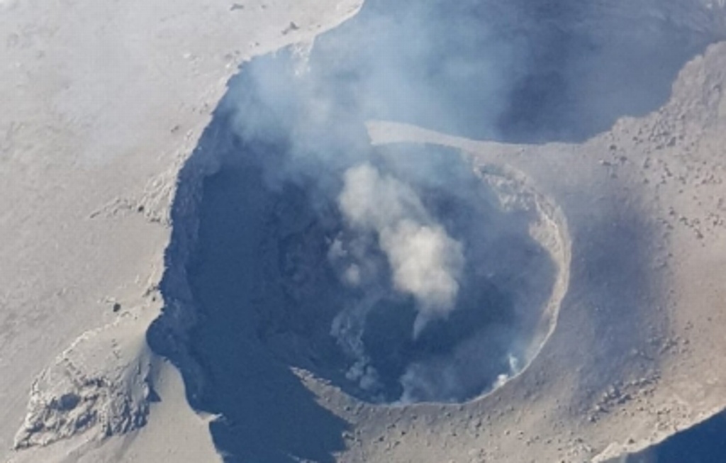 Imagen Aumentan dimensiones del cráter del volcán Popocatépetl