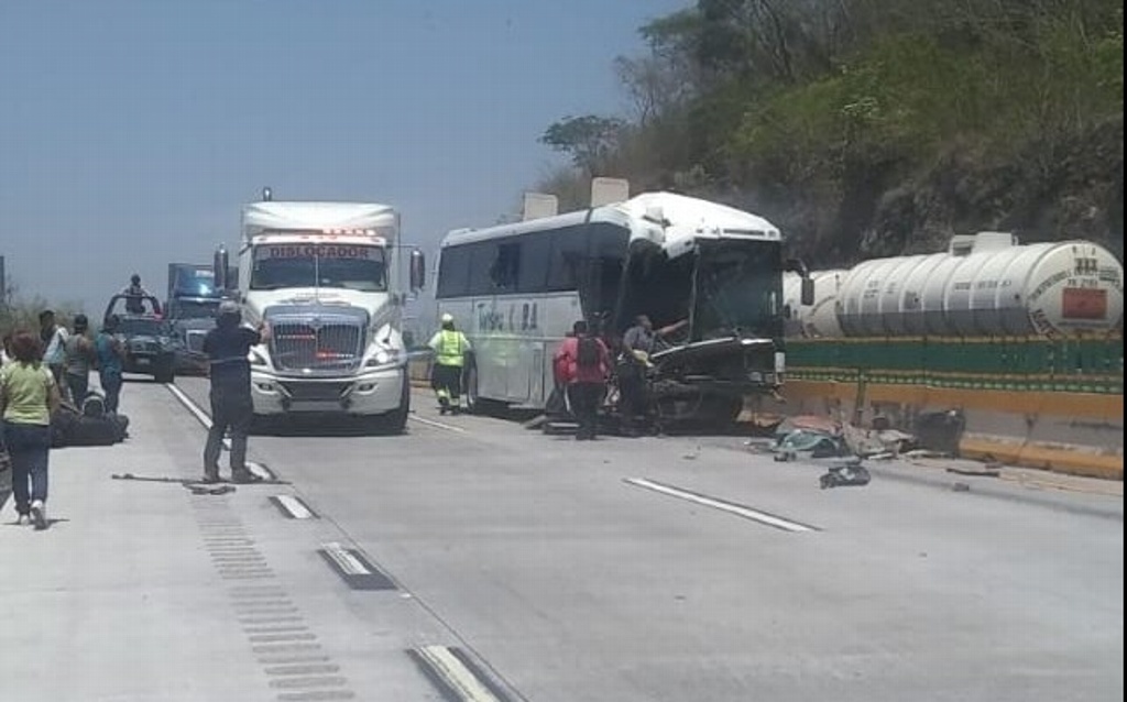 Imagen Choca autobús y camión de carga en autopista Córdoba-Veracruz (+fotos)
