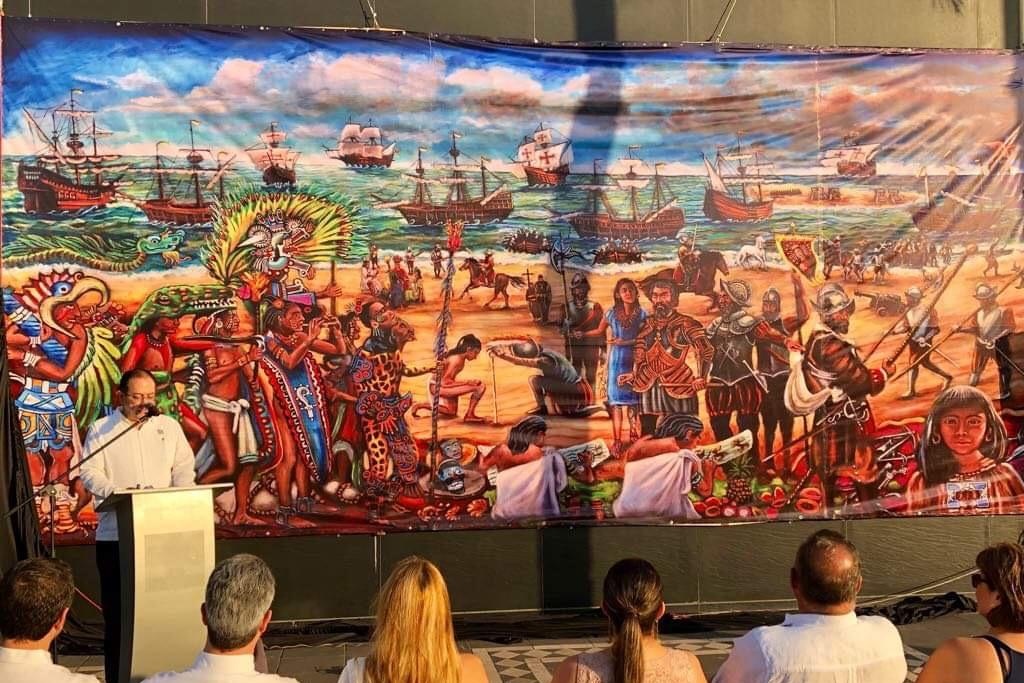 Imagen Así será el mural sobre la llegada de Hernán Cortés a Veracruz 