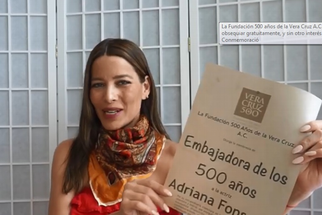 Imagen Actriz Adriana Fonseca, embajadora de los 500 años de Veracruz