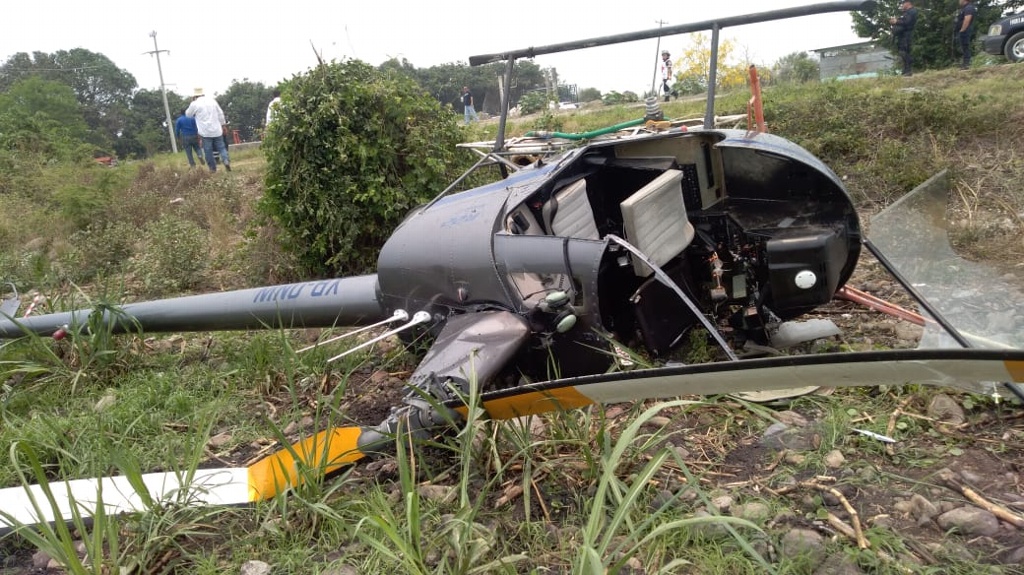Imagen Cae helicóptero en Puente Nacional, Veracruz; hay un lesionado