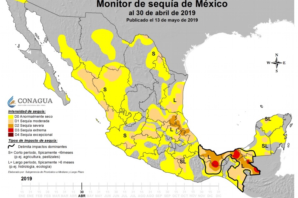 Imagen Déficit de lluvias de hasta el 75% genera sequía en 125 municipios de Veracruz: Conagua 