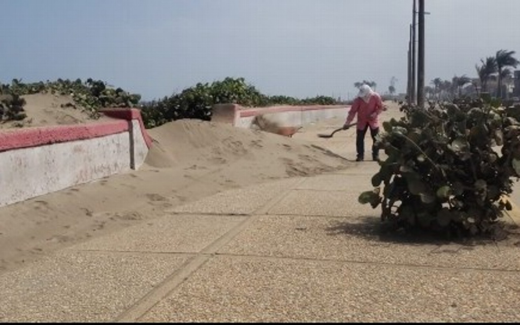 Imagen Inician trabajos para reducir acumulamiento de arena en malecón de Coatzacoalcos, Veracruz 