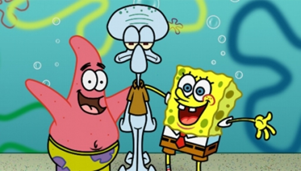 Imagen “Bob Esponja” celebra cumpleaños con el actor David Hasselhoff