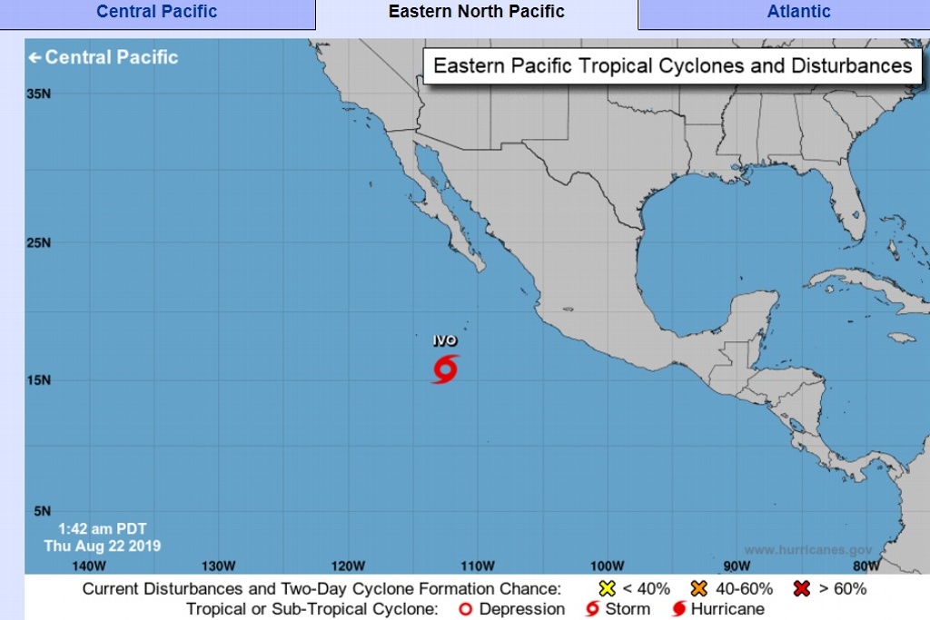 Imagen Tormenta tropical “Ivo” causará lluvias intensas en occidente de México