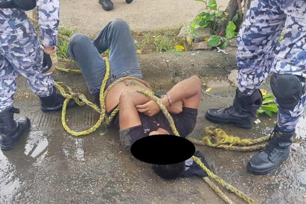 Imagen Vecinos linchan a presunto delincuente en Ciudad Olmeca, Veracruz