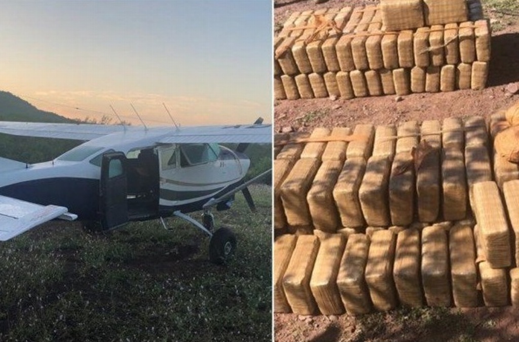 Imagen Decomisan avioneta, pista clandestina y 500 kilos de droga
