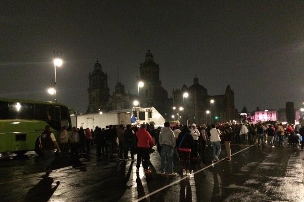 Imagen Recicladores protestan frente a Palacio Nacional