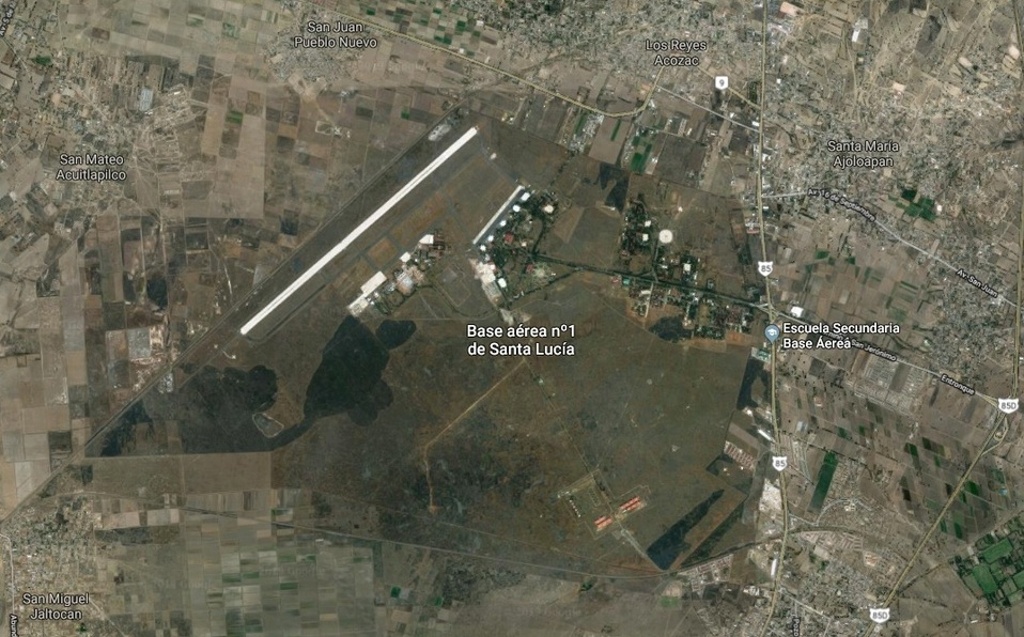 Imagen Aparece de nuevo aeropuerto de Santa Lucía en Google Maps