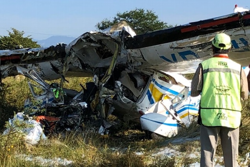Imagen Desploma avión en Temixco, Morelos; reportan 2 personas muertas 