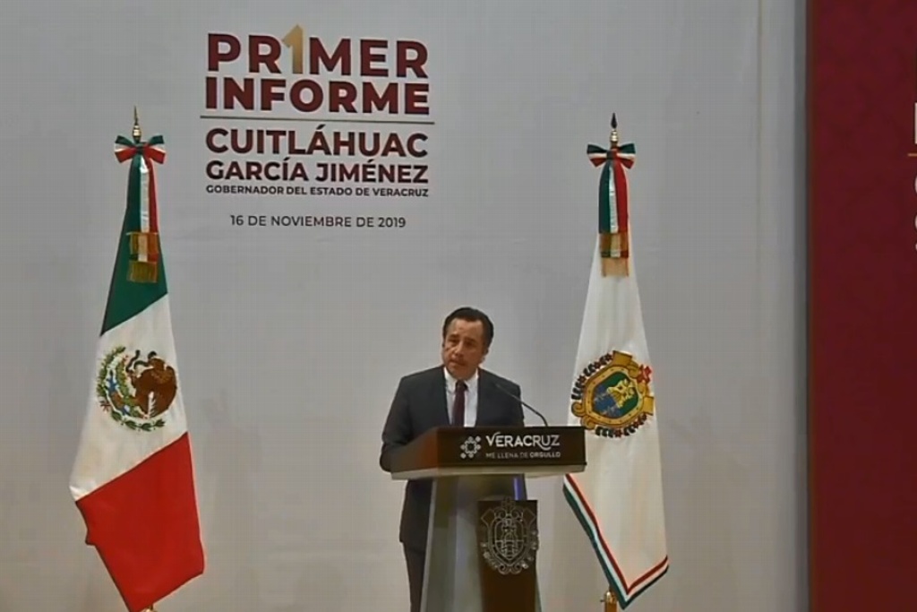 Imagen Cuitláhuac García ofrece mensaje por Primer Informe de Gobierno
