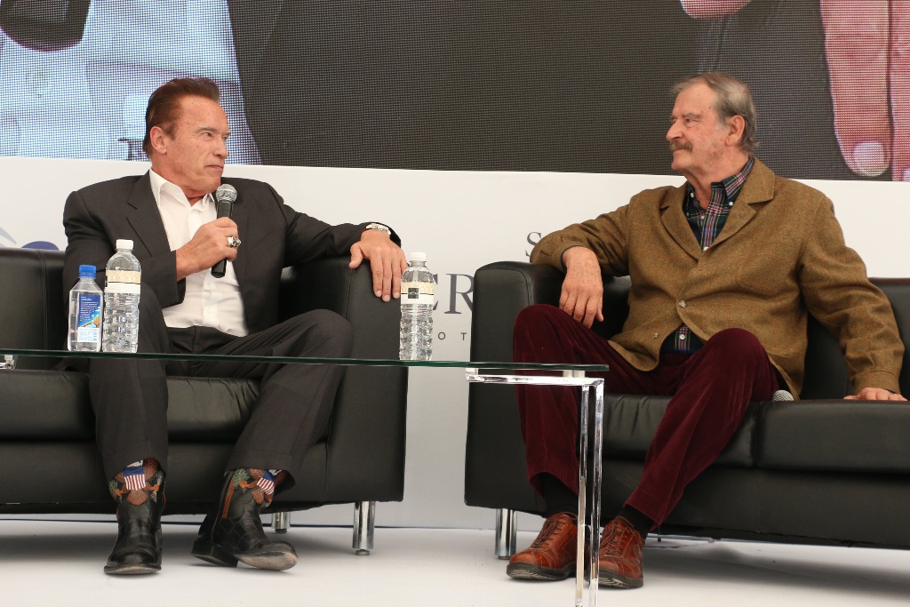 Imagen Vicente Fox me inspiró para entrar en la política, dice Arnold Schwarzenegger