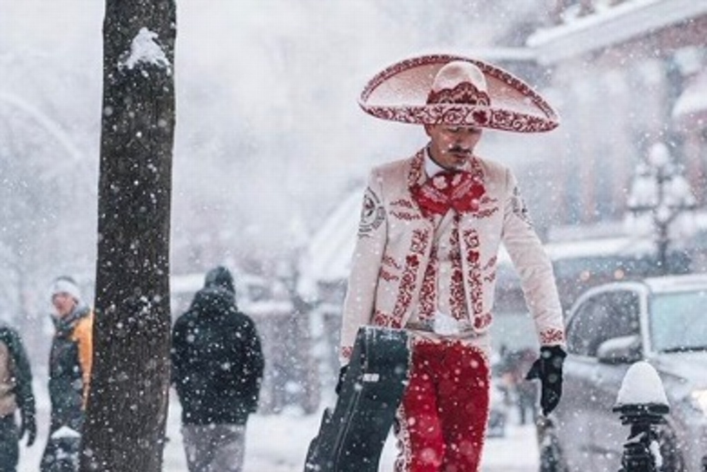Imagen Foto de mariachi durante nevada en Canadá, tiene video (+Video)