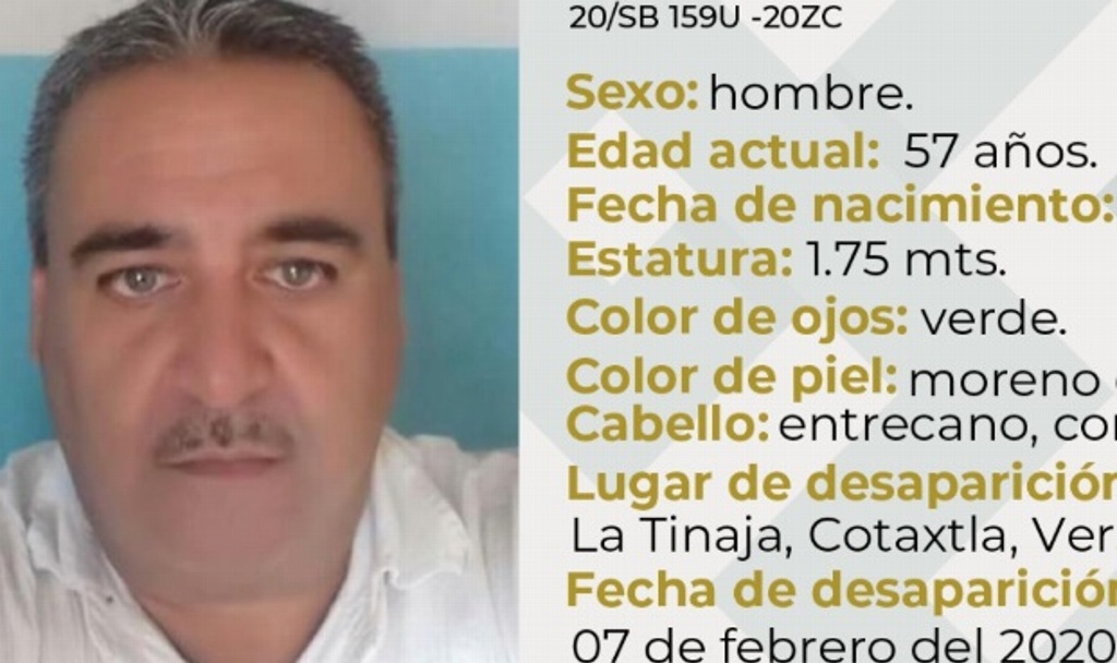 Imagen Reportan desaparición de hombre en La Tinaja, Veracruz