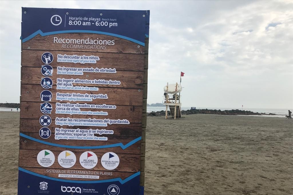 Imagen Colocan más de 50 letreros con recomendaciones para bañistas en Boca del Río