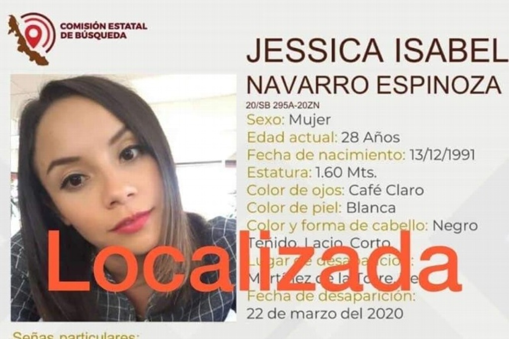 Imagen Localizan a mujer de 28 años reportada como desaparecida en Martínez de la Torre