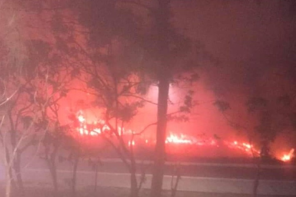 Imagen Reportan incendio en Laguna Lagartos, en zona norte de Veracruz