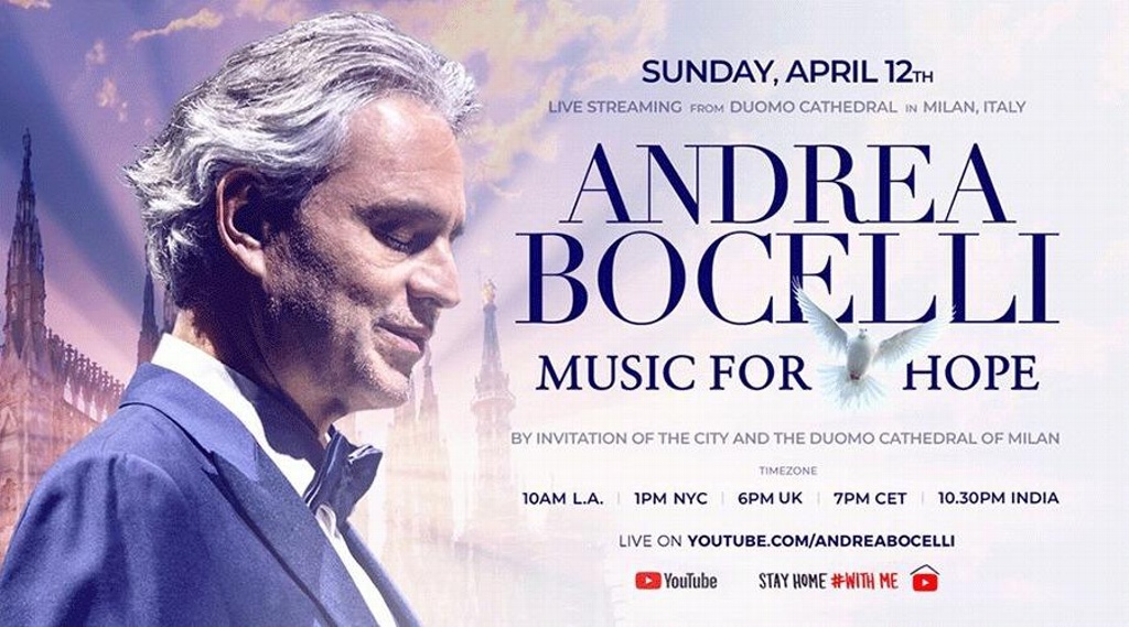 Imagen Este domingo concierto de Andrea Bocelli a través del Portal de Noticias de XEU