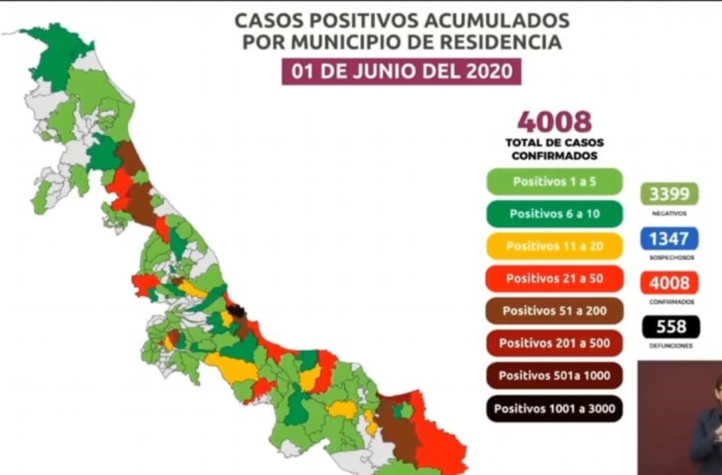 Imagen Suma Veracruz 558 muertes por COVID-19; hay 4,008 casos positivos