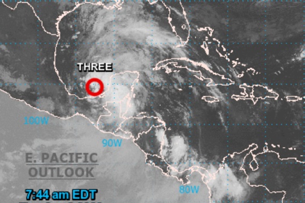 Imagen Depresión Tropical número 3 podría evolucionar a Tormenta Tropical Cristóbal en el Golfo de México